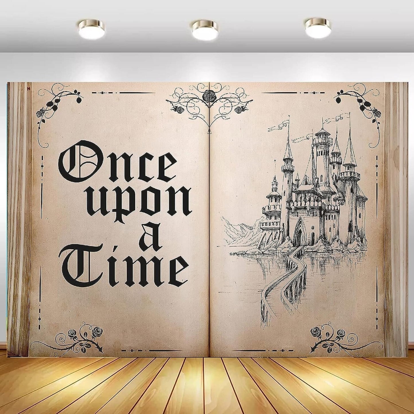 Backdrop Romantic Fairy Tale Once Upon a Time Ancient Castle Princess 7x5FT