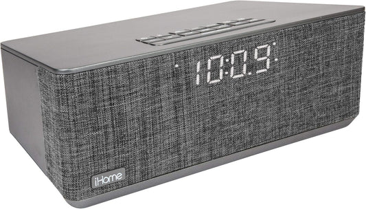 USB iHome Bluetooth Dual Alarm Stereo Clock Radio w Dual Charging