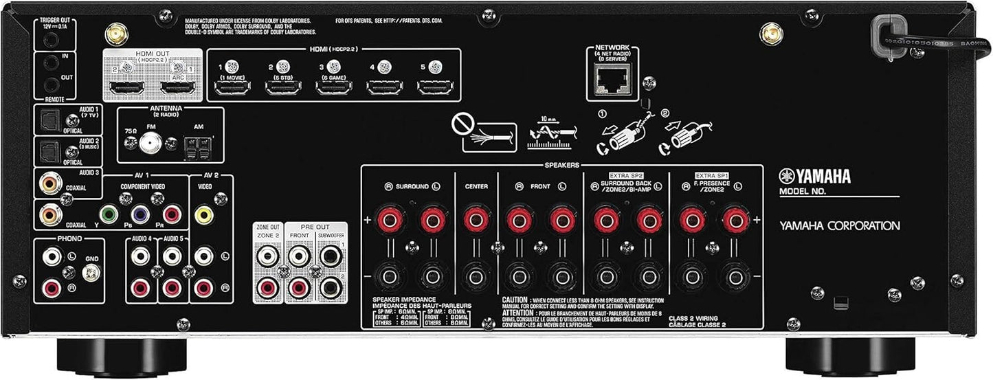 YAMAHA TSR-7850 7 Dolby Atmos WiFi BT 4K Receiver Black