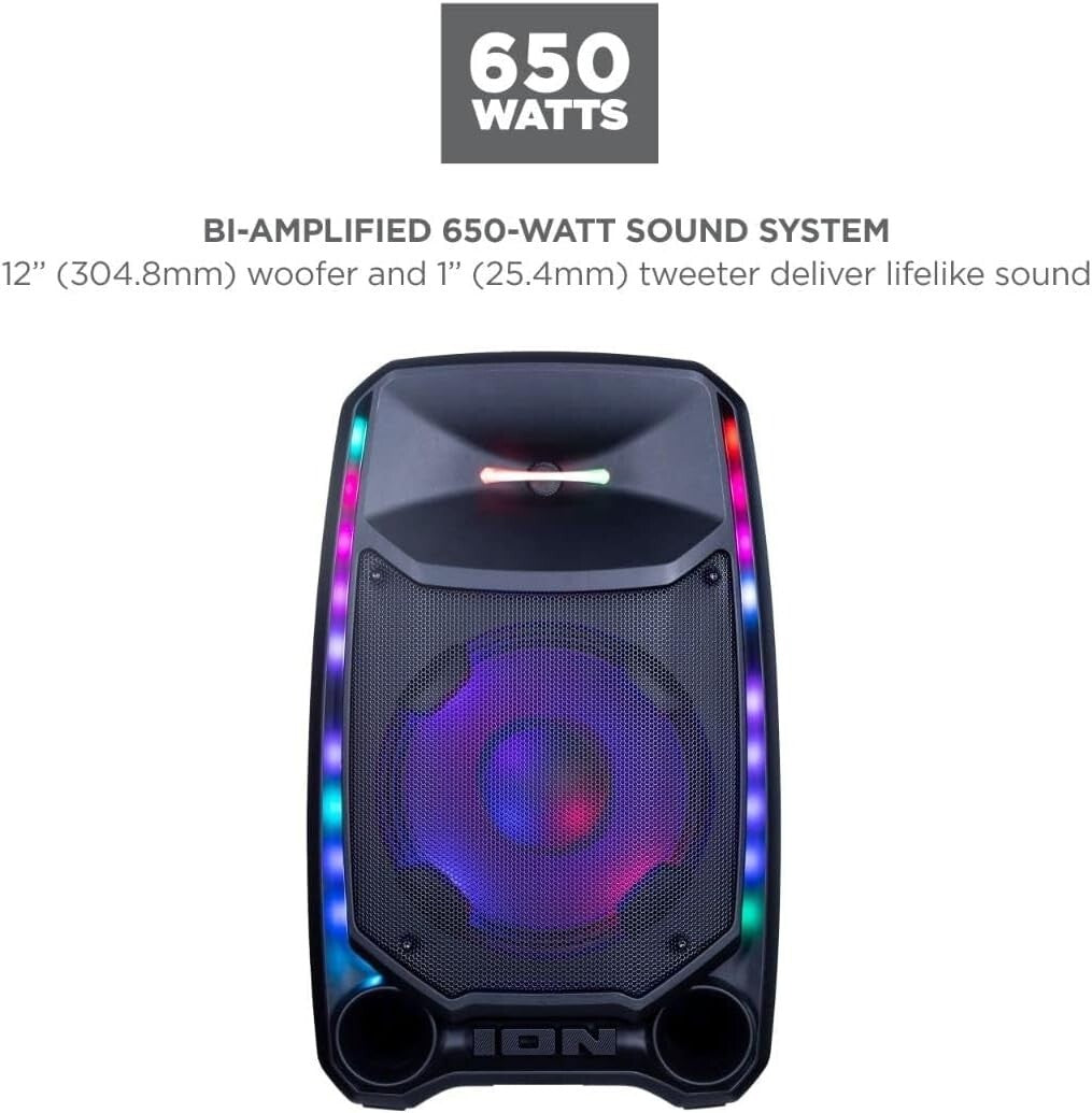 ION 650 Audio PA Ultimate PA System Watt Bluetooth Speaker Sound System