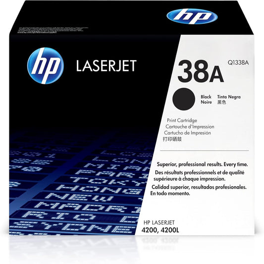 HP 38A Black Toner Cartridge Q1338A for LaserJet 4200 Series