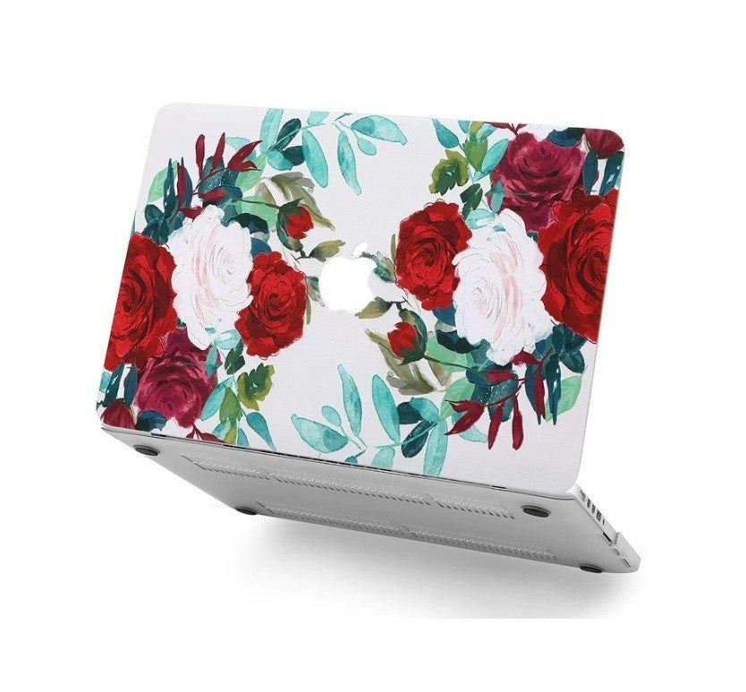 LuvCase MacBook Case Bundle – Flower 25 Design with Matching Keyboard Cover