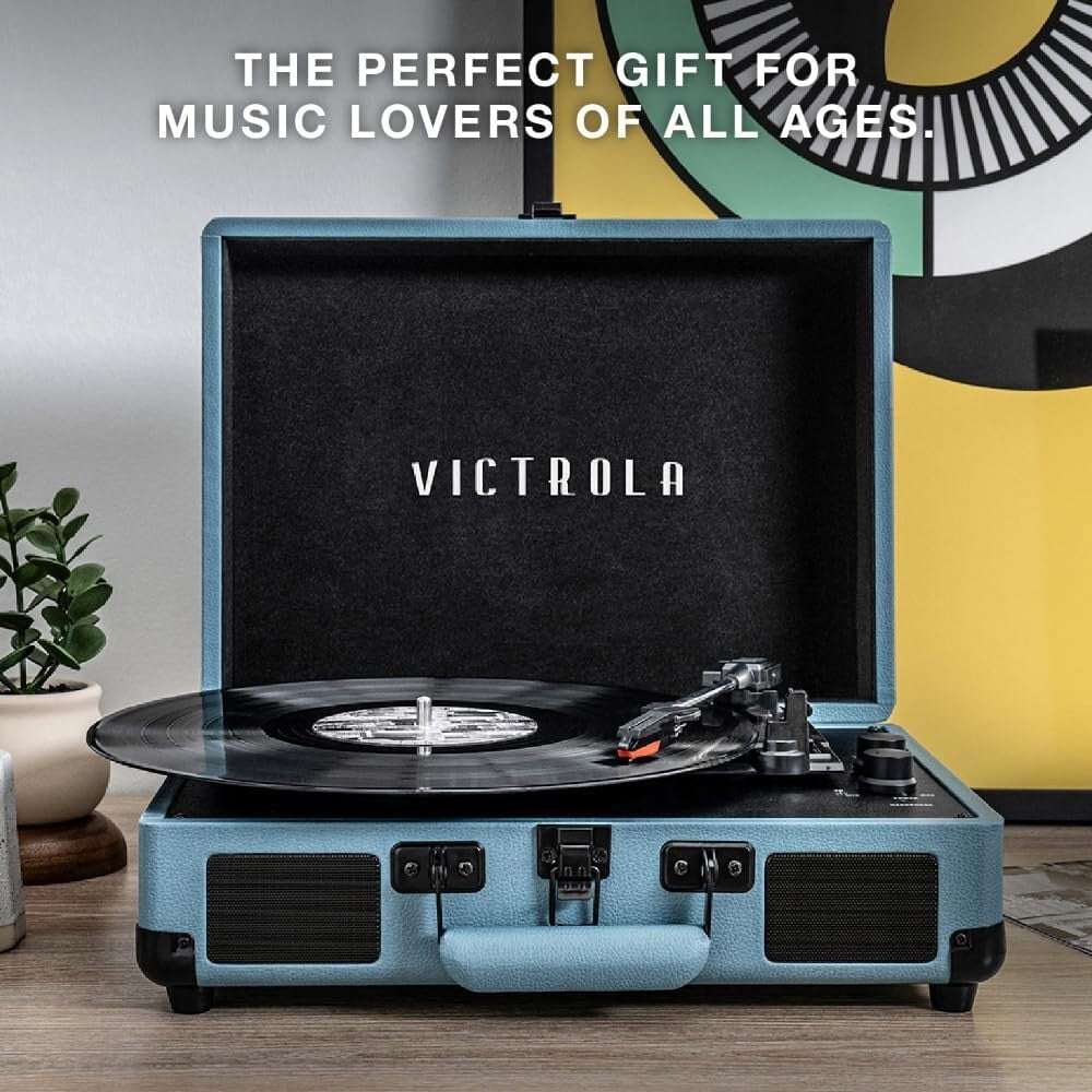 Victrola VSC-550BT-BK 3-Speed Bluetooth Turntable Record Player – Black
