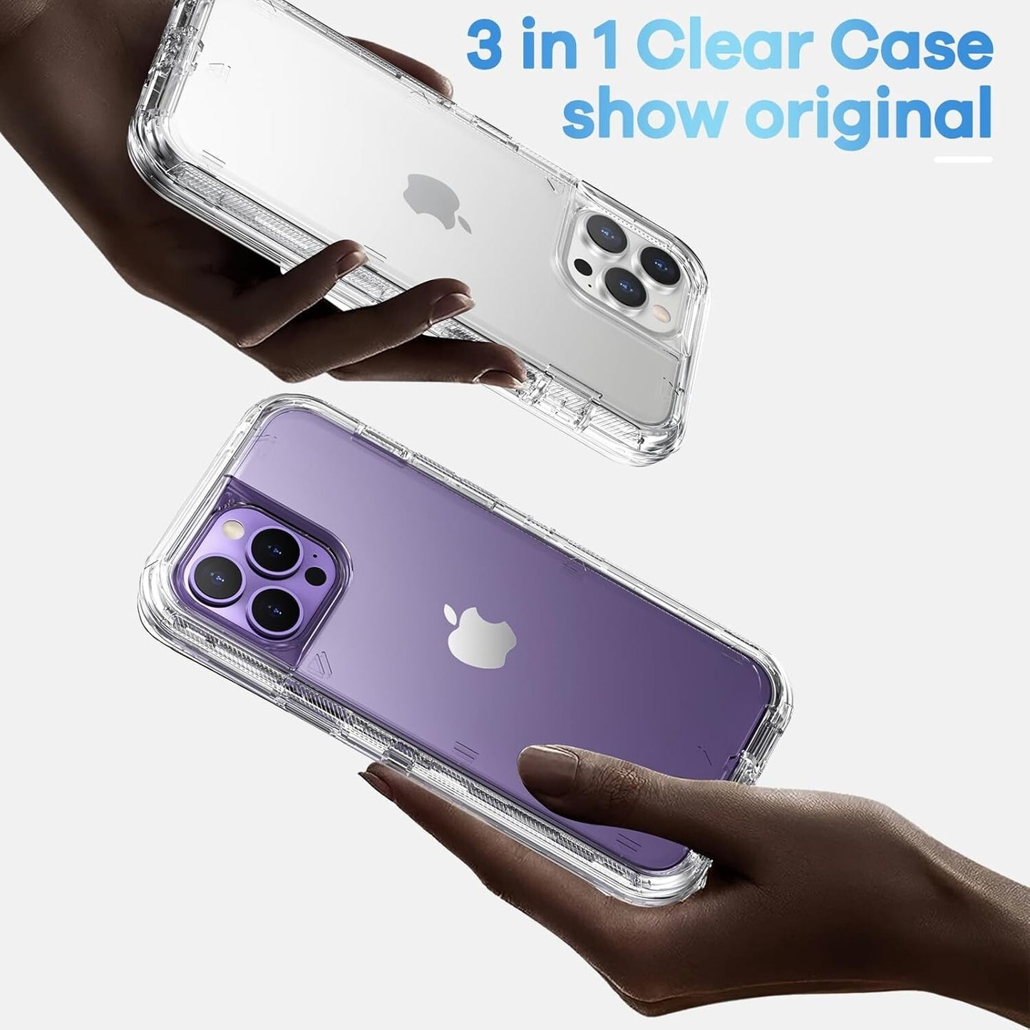 ORIbox Compatible w iPhone 13 Pro Max iPhone 12 Pro Max Heavy Duty Clear