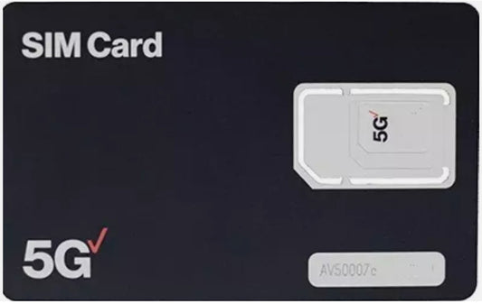 SIM Verizon 5G Card 3 in 1 Standard Micro Nano Sizes Select Your Plan
