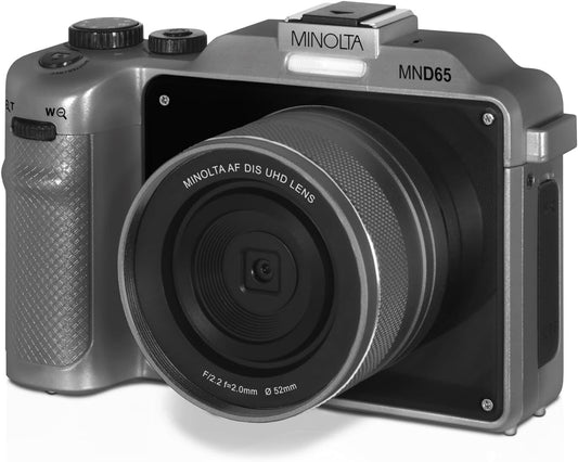 MND65 4K60FPS Minolta 56 MP Autofocus Digital Camera Ultra HD WiFi
