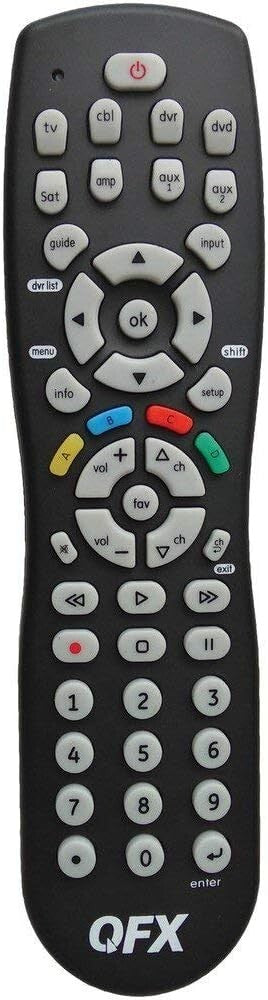 QFX REM-8 8in1 Universal Remote GlowinDark Buttons