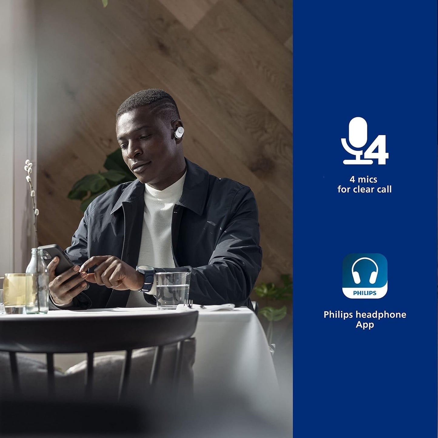 Philips Fidelio T1 True Wireless Earbuds Active Noise Canceling Pro Audio