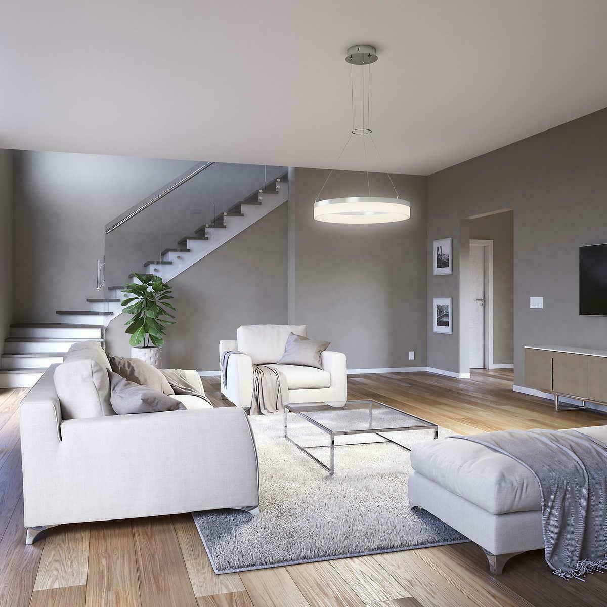 LED 20 Optical Artika Ring Pendant Circular Adjustable Height Dimmable Fixture