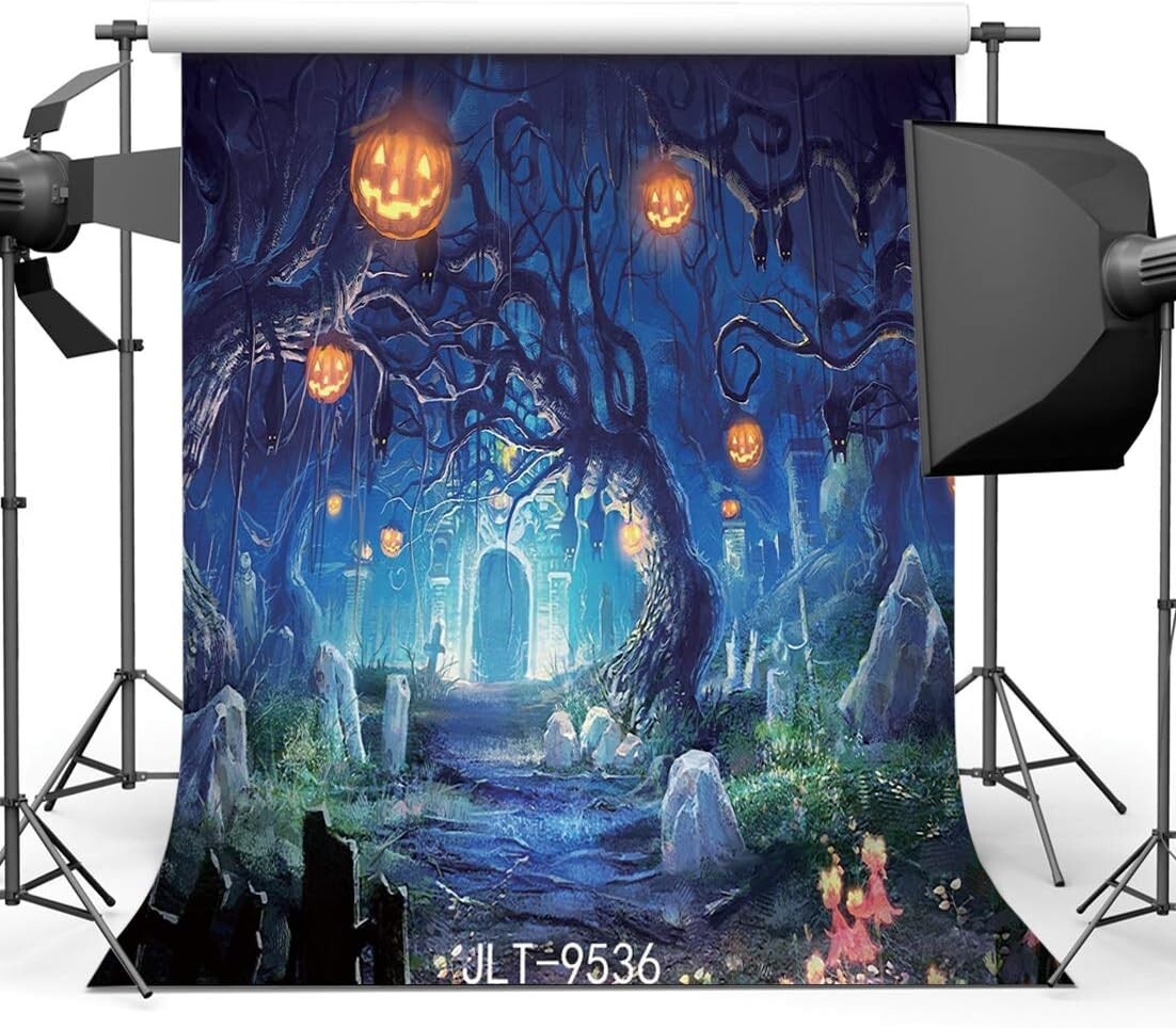 SJOLOON Halloween Backdrops Photography Party Decoration Scenes 10X10ft