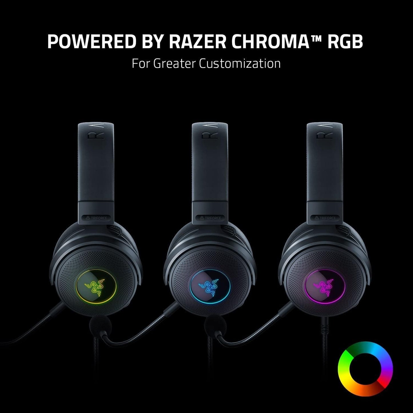 Razer Kraken V3 USB Headset THX Audio, RGB Lighting, Memory Foam, Detachable Mic