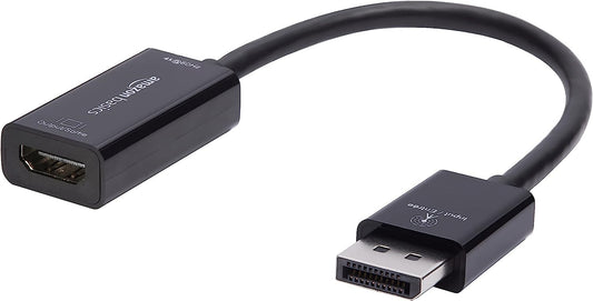 DisplayPort to HDMI Converter – Amazon Basics, 4K@60Hz, Not USB Compatible