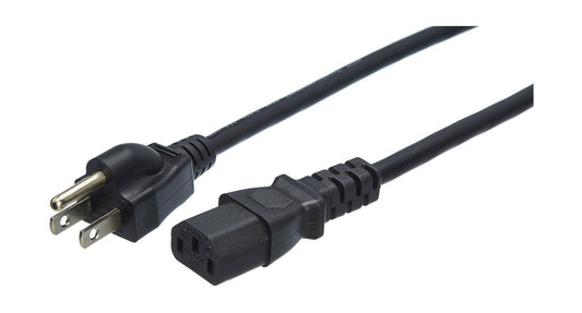 Amazon Basics Computer Monitor TV Replacement Power Cord 3Foot Black