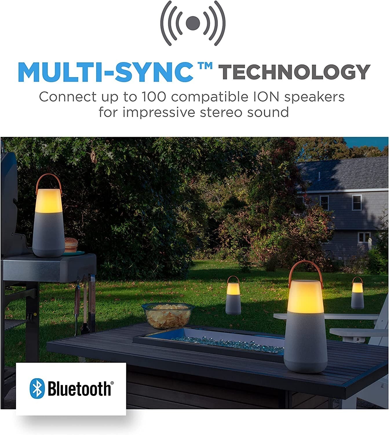 360 Ion Audio Bright Max IndoorOutdoor Degree Bluetooth Speaker