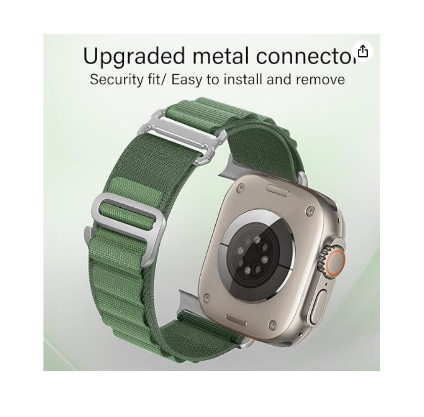 Zsuoop Alpine Loop Nylon Bands Compatible w Apple Watch Ultra 49 45 44 42 GHoo