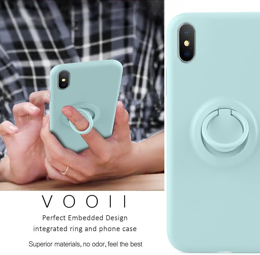 Vooii iPhone Xs Max w Kickstand Baby Grade Liquid Silicone 10ft Drop