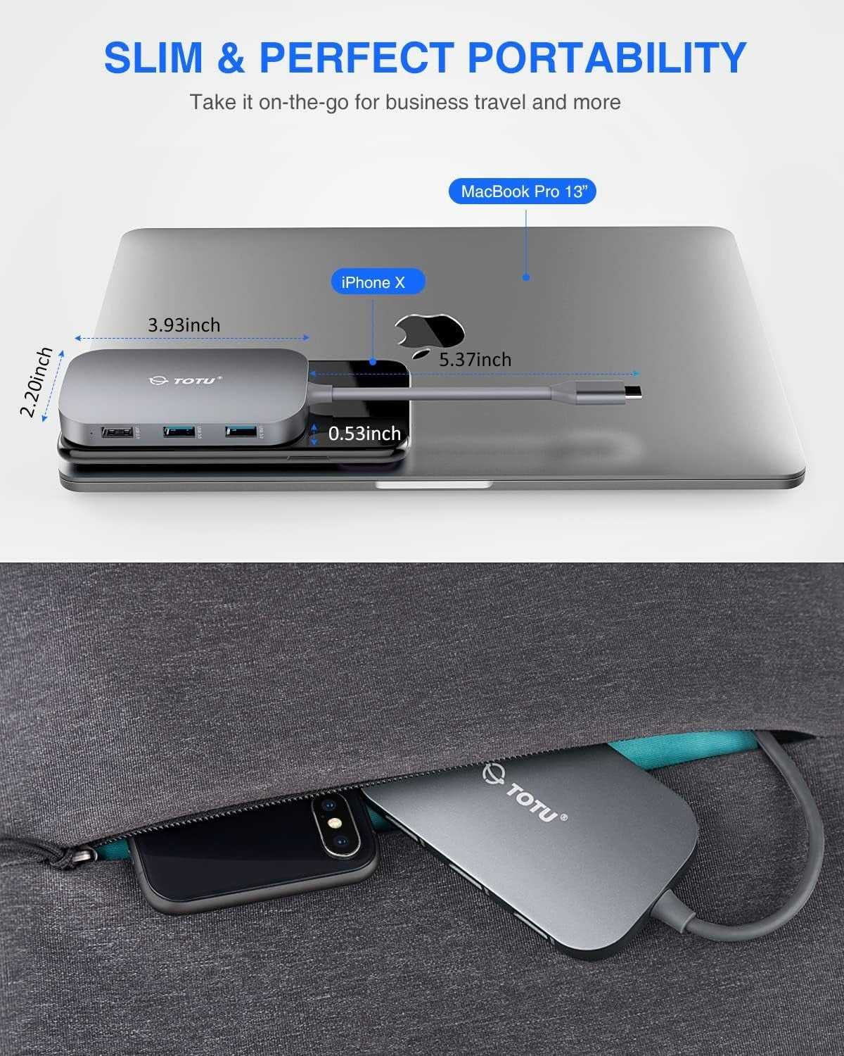9-in-1 USB-C Hub w/ HDMI, Ethernet, USB 3.0, PD – for MacBook & Type-C Laptops