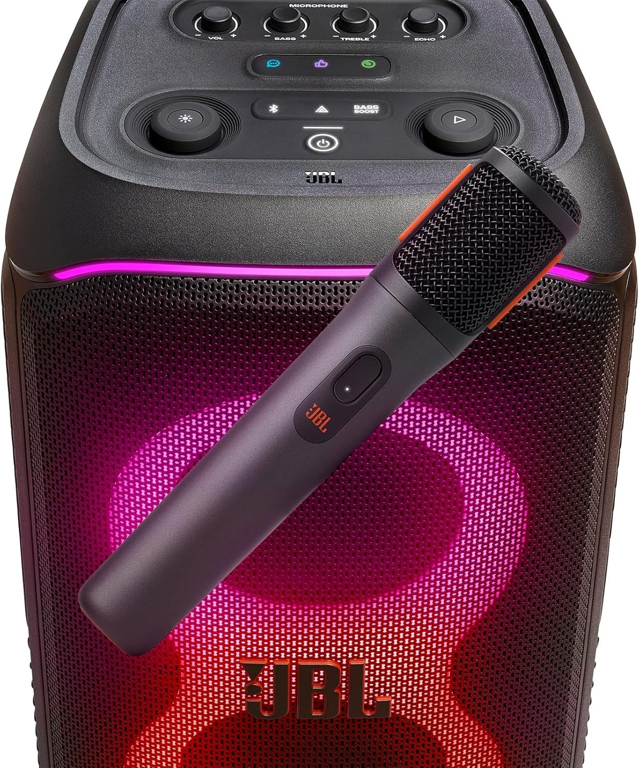 JBL PartyBox Mic  Wireless Microphone Digital Mic 2.4GHz, 20hr Battery – Black