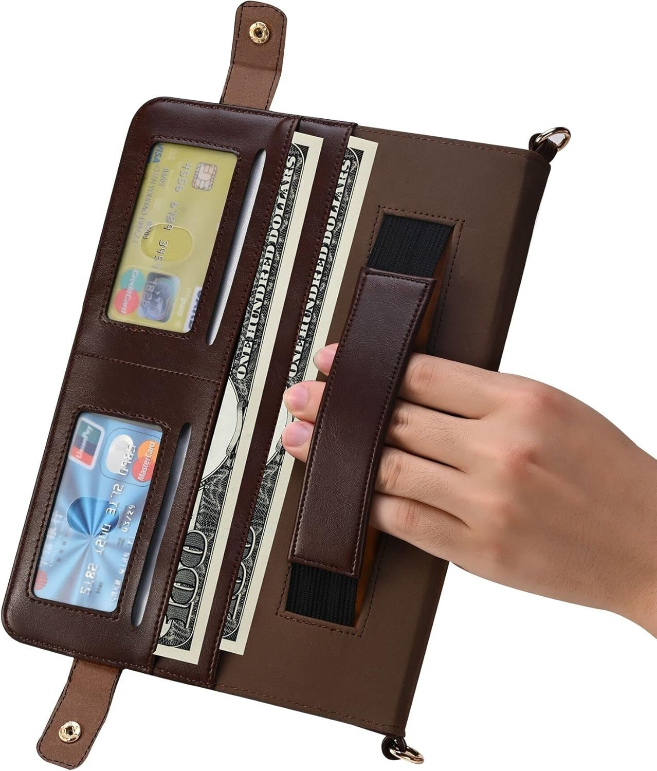 Galaxy Tab S10–S7 11" Handbag Case – Techcircle Wallet Cover, Strap, Pen Holder