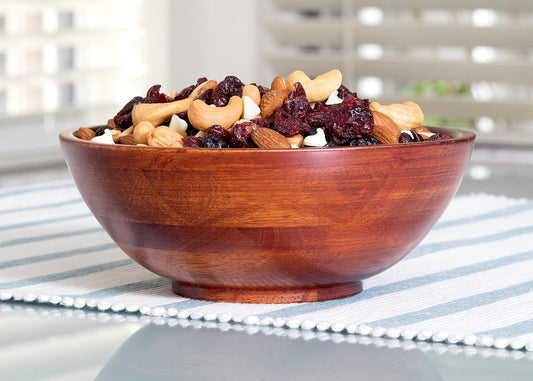 Lipper International Cherry Finished Footed Serving Bowl Fruits Salads 2Pack