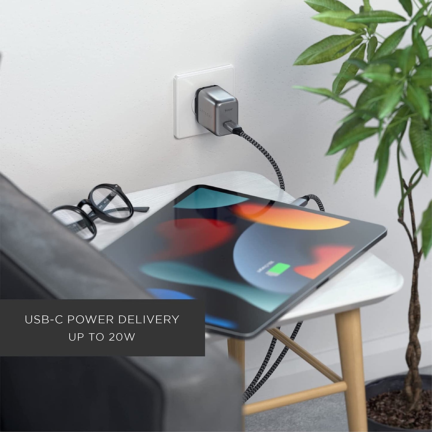 20W USB Satechi C PD Wall Charger Supports Power Delivery