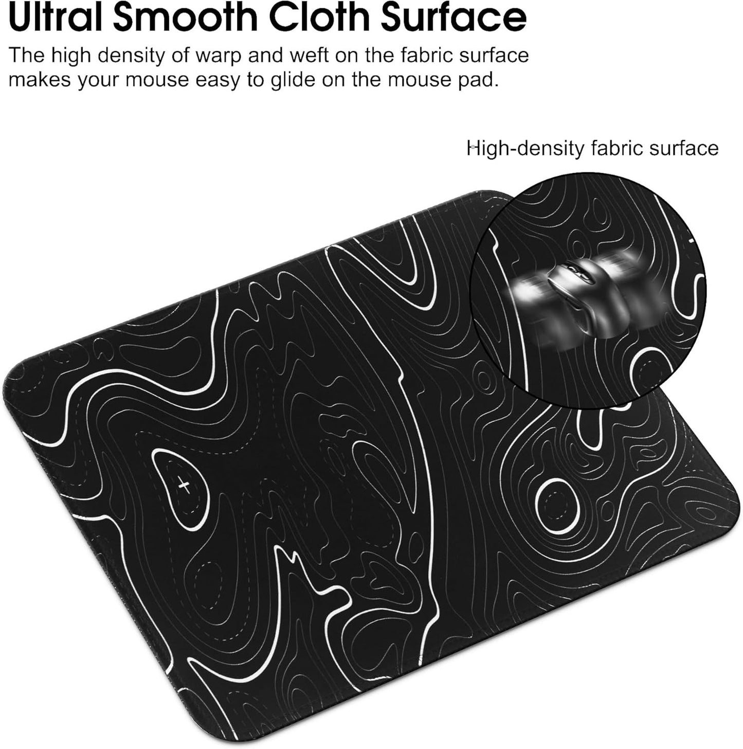 2x HoYiXi Mouse Mats 270x210mm, Smooth Cloth, Anti-Slip Rubber Base, Waterproof