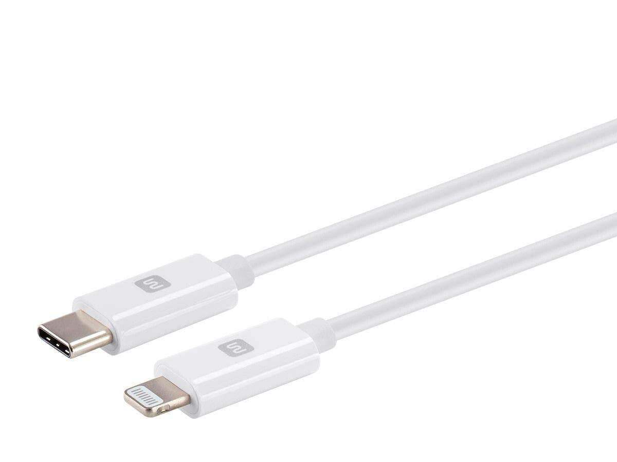 USB-C Monoprice Apple MFi Certified Lightning to Sync Cable 15ft White