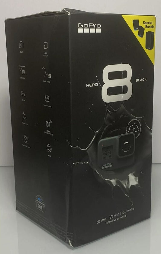 NEW HERO8 GoPro Black Action Camera Bundle Dual Battery Charger