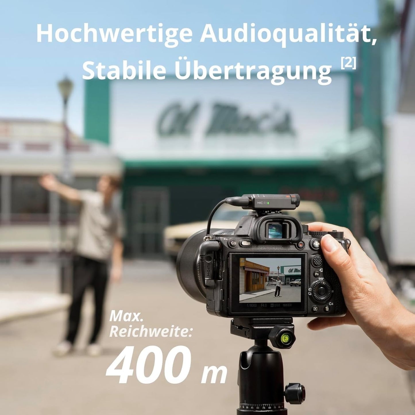DJI Mic Mini (1TX+1RX) Wireless Lavalier Mic – iPhone/Camera, 400m, Noise Cancel