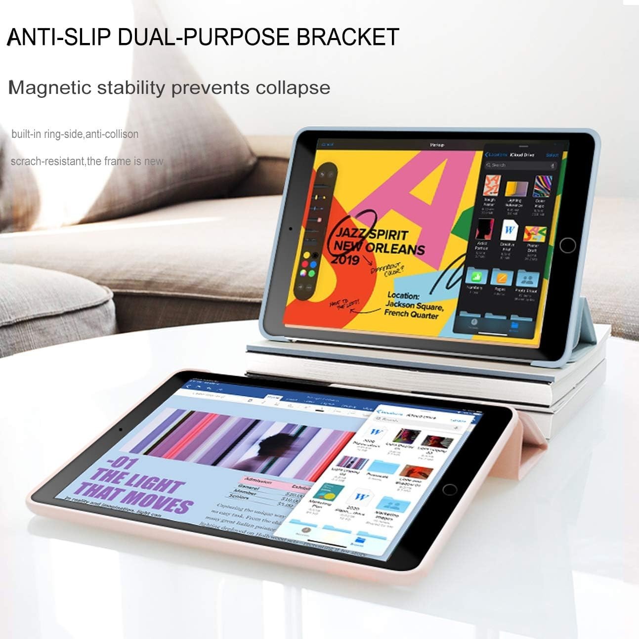 Aoub Case for iPad Mini 1/2/3, Ultra Slim Lightweight Trifold Stand Smart Auto S