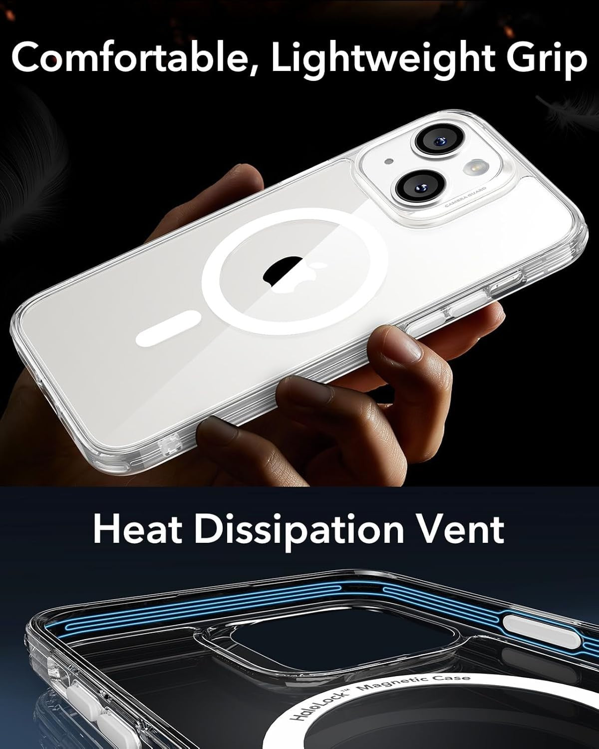 ESR for iPhone 14/13 case, Translucent Matte Case, Compatible with MagSafe, Mili