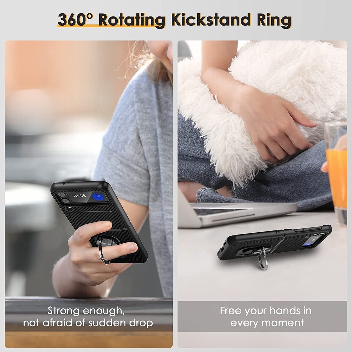 Fewdew Kickstand Galaxy Z Flip 4Z Flip 4 w Hinge Protection