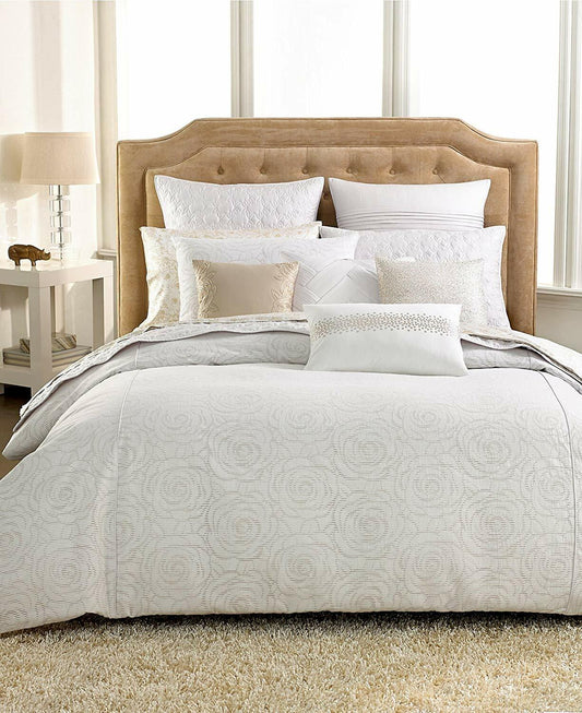 INC MSRP Intern Concepts Camila Euro Quilted Pillow Sham 26x26 White
