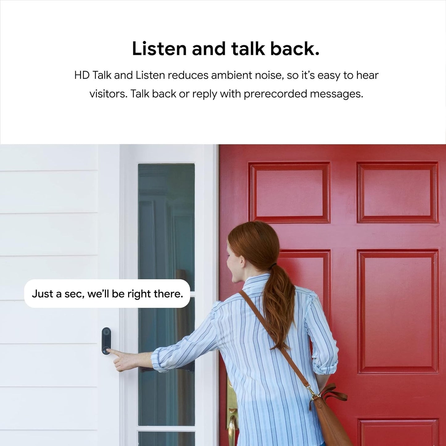 Google Nest Hello Wired Doorbell – Smart HD Cam w/ Night Vision & 2-Way Audio