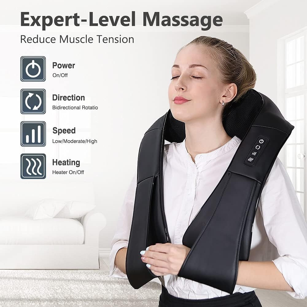 iKristin Neck Massager Heat Shiatsu Massager Neck Back Shoulder Foot