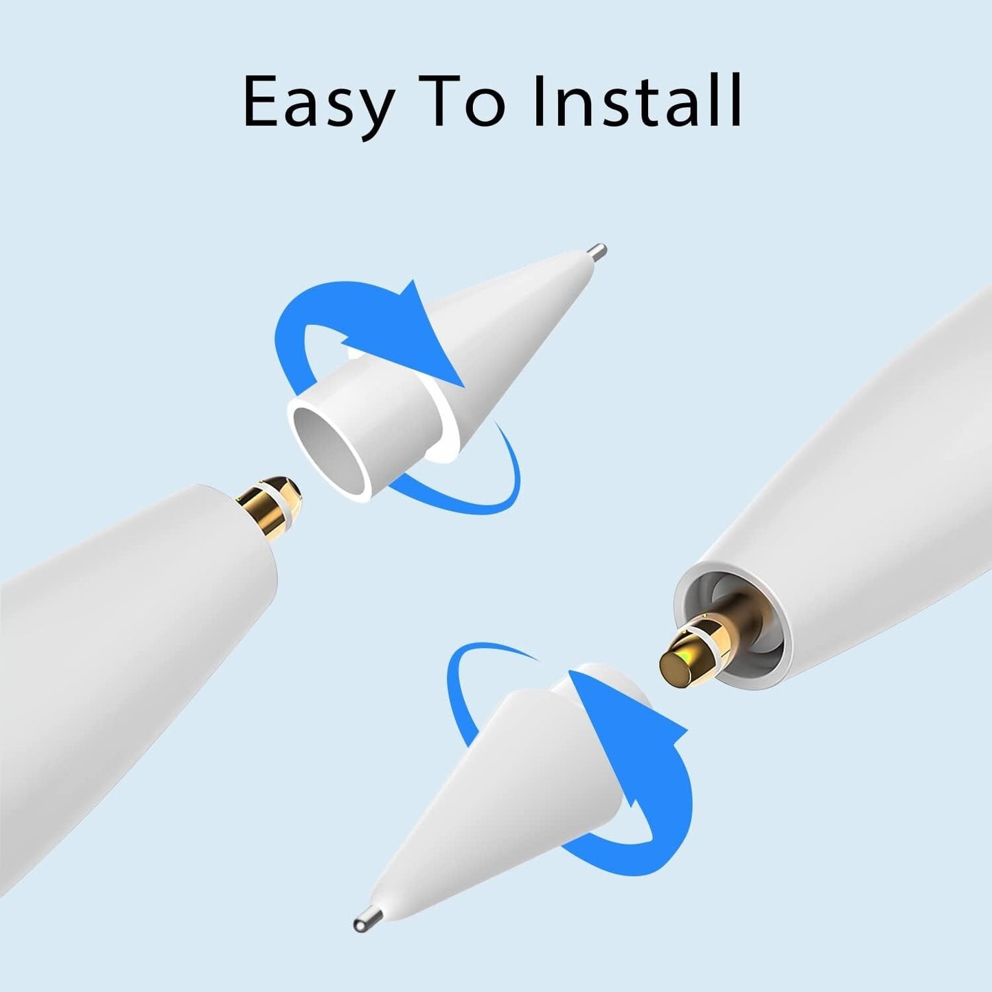 Upgraded Pencil Tip Replacements iPad Pro Pencil 2 Pack of Fine Point N