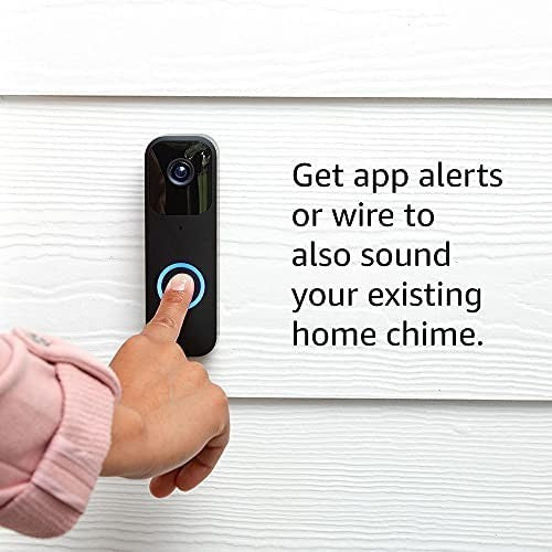 Blink 1st Gen Video Doorbell – Wired/Wire-Free, Alexa, HD Video, Black