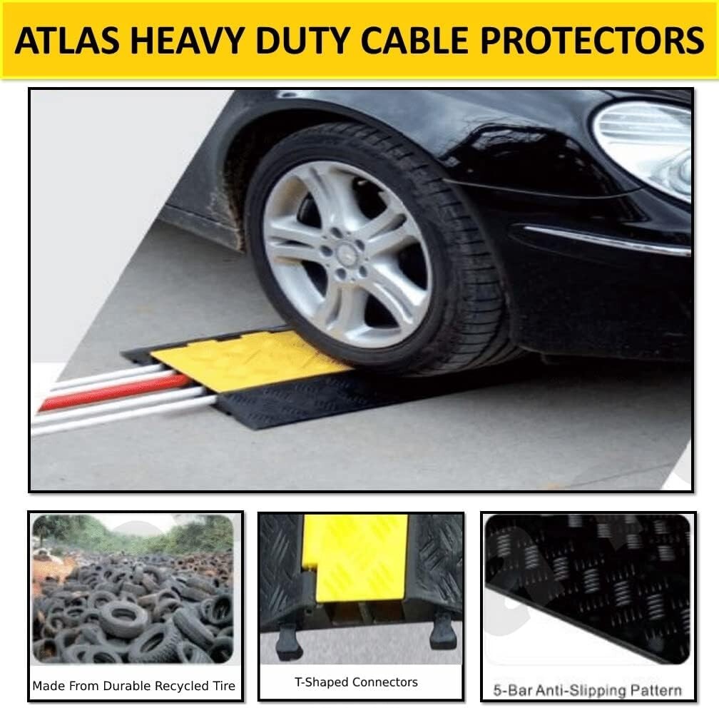 Kable Kontrol Atlas Heavy Duty Cable Protector Ramp 5 Channel Low Profile 366