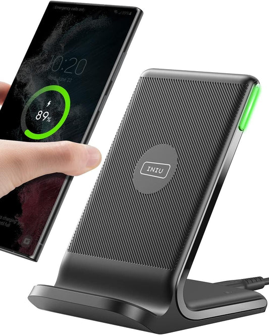 INIU Wireless Charger Qi Certified 15W  Fast Charging Station w Sleep Friend