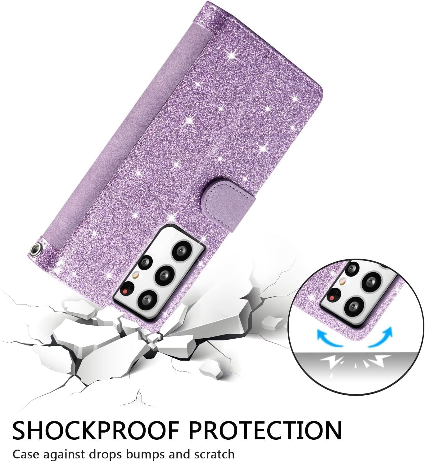 Samsung UEEBAI S21 Wallet Galaxy Ultra 5G Retro 9 Card Holder Slots