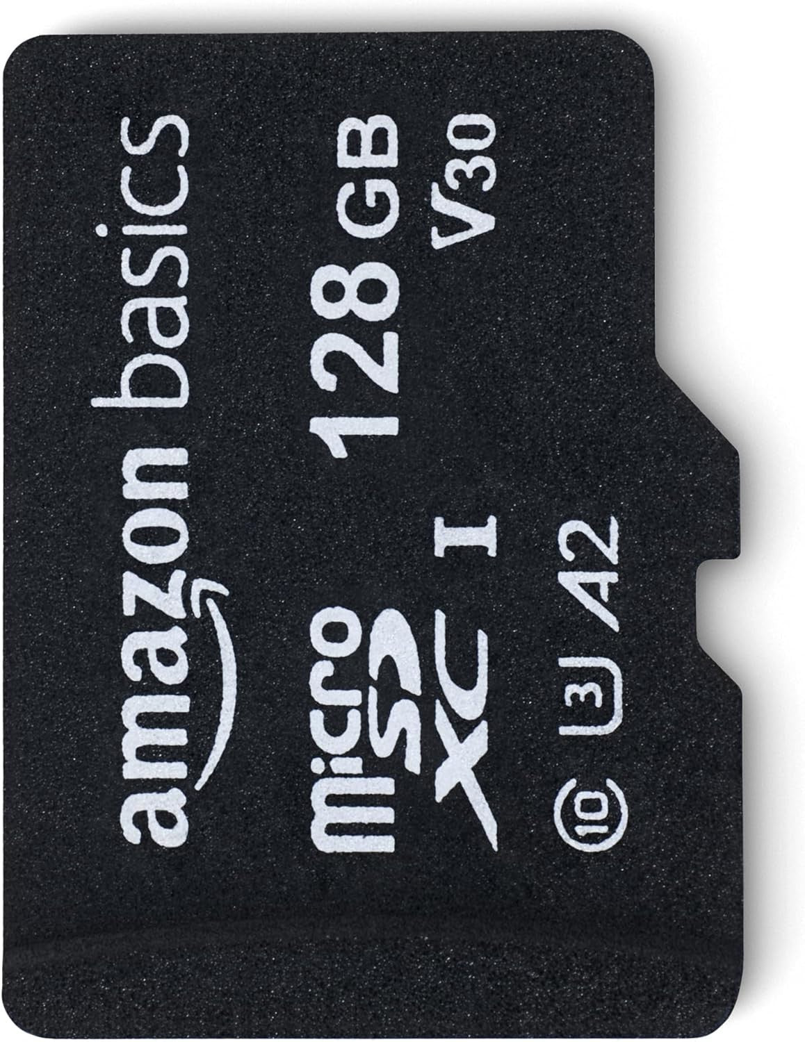 Amazon Basics 128GB Micro SDXC Memory Card A2 U3 100MB/s with Adapter Black