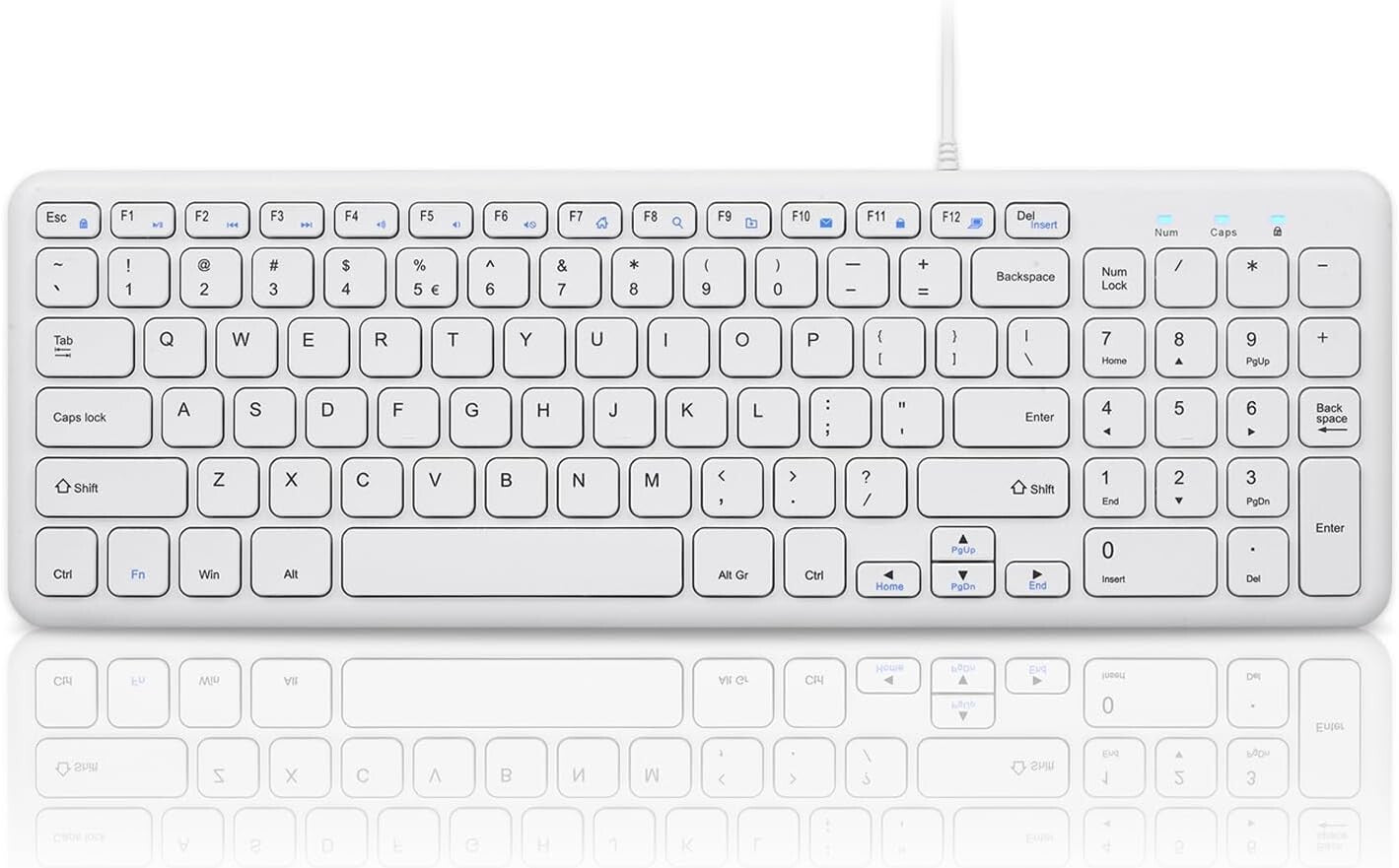 PERIBOARD-213W USB Perixx Wired Quiet Scissor Keyboard