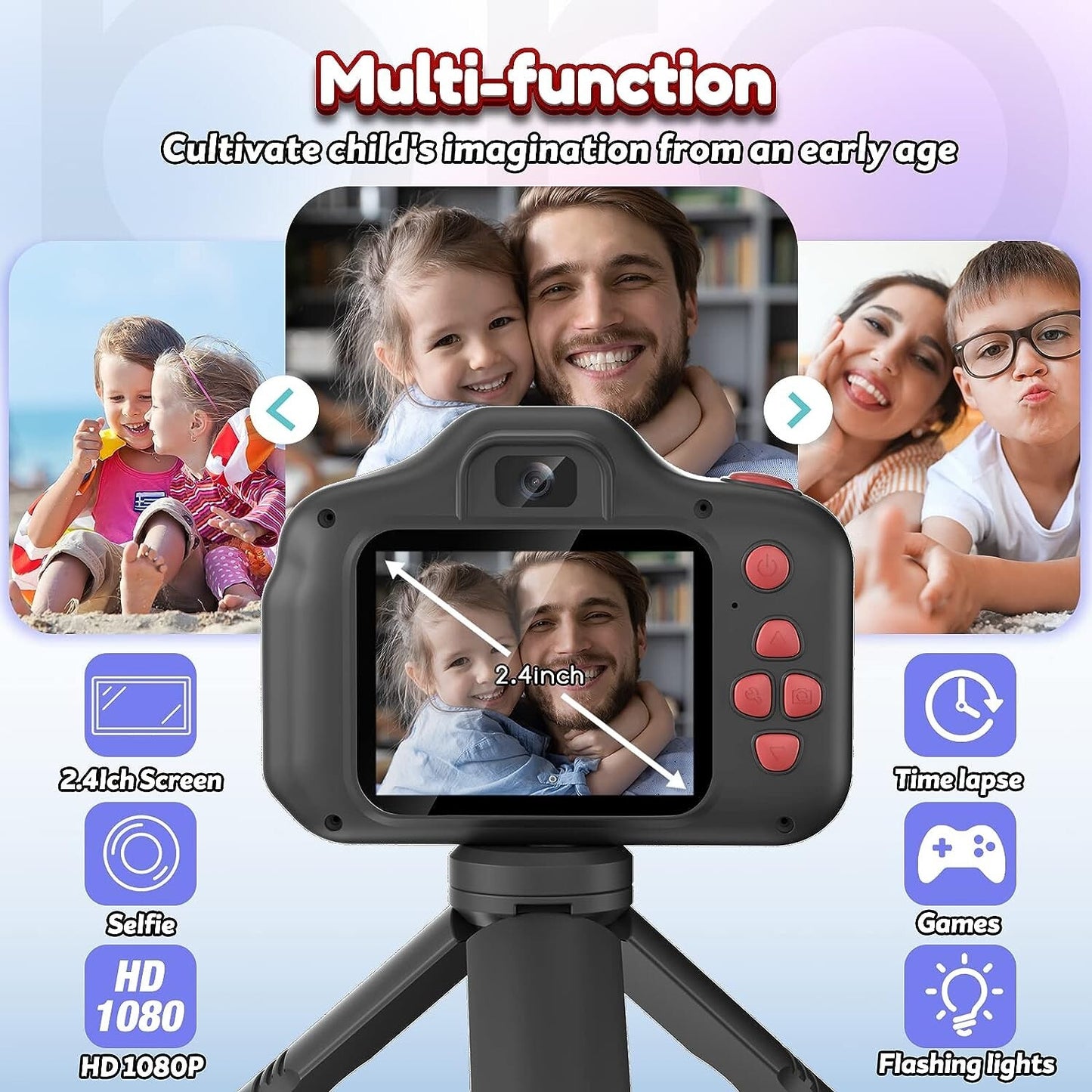 Yoophane Upgrade Kids Selfie CameraChristmas Birthday Gifts Kids 6 7 8 9 10