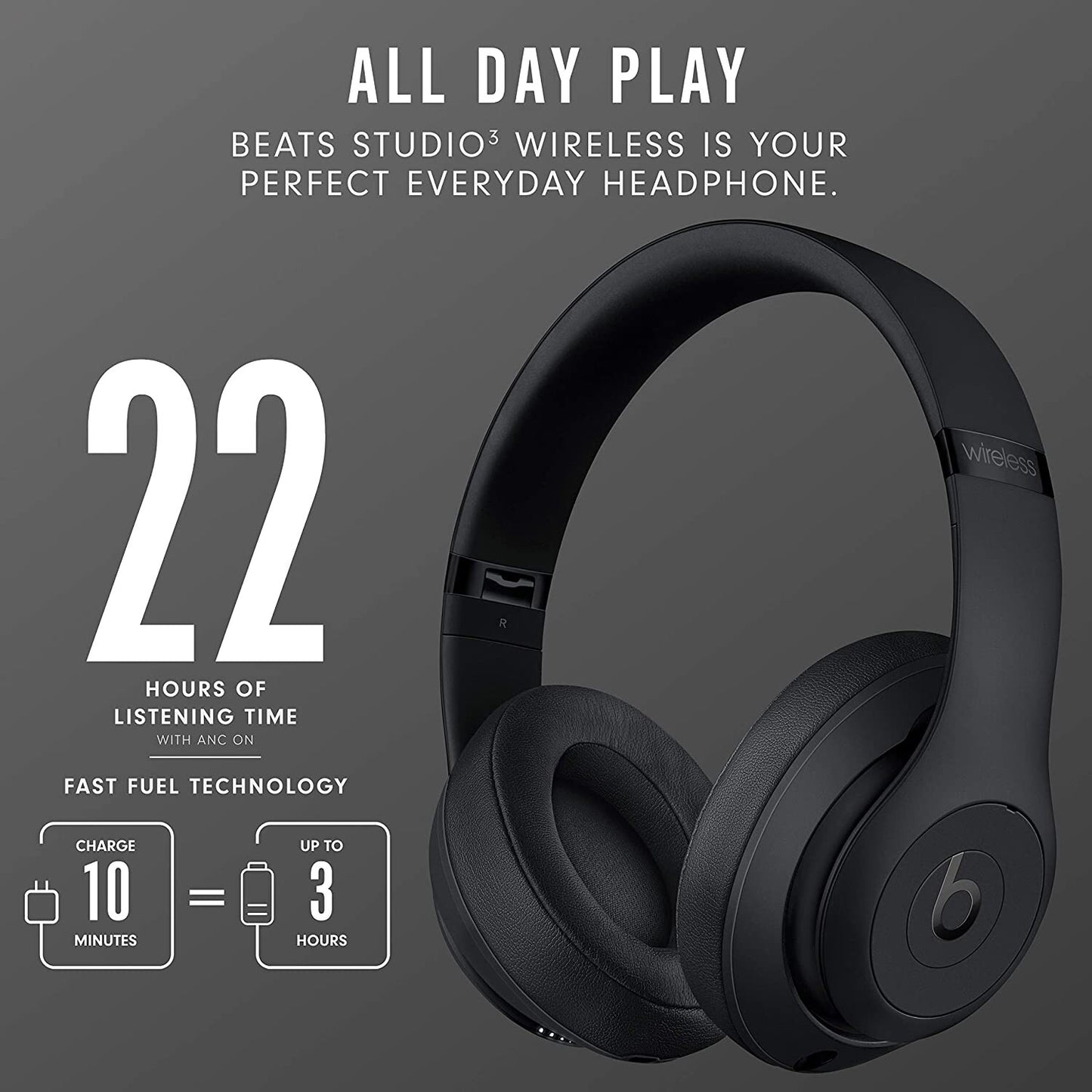 Beats Studio3 Wireless Noise Cancelling Over-Ear Headphones Apple W1 Headphones