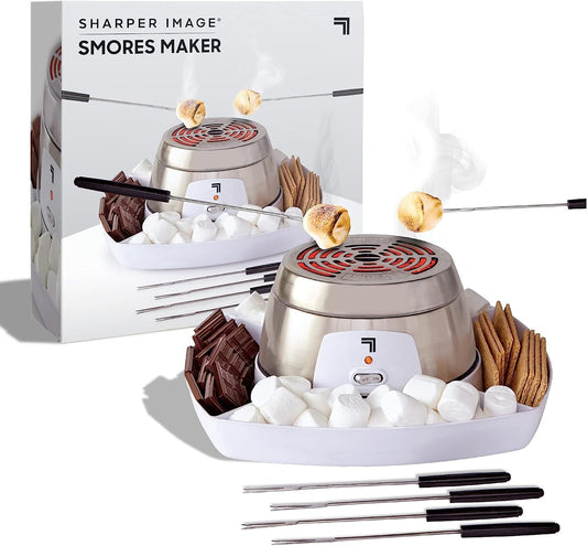SHARPER IMAGE Electric Tabletop Smores Maker Indoors 6 Piece Set