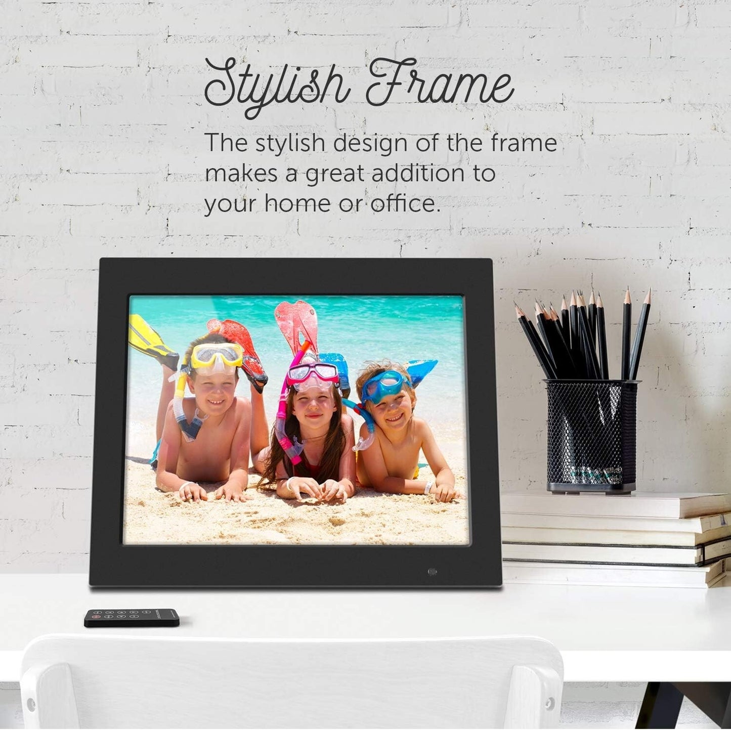 LCD USB Aluratek 8 Inch Digital Photo Frame Auto Slideshow Using SD