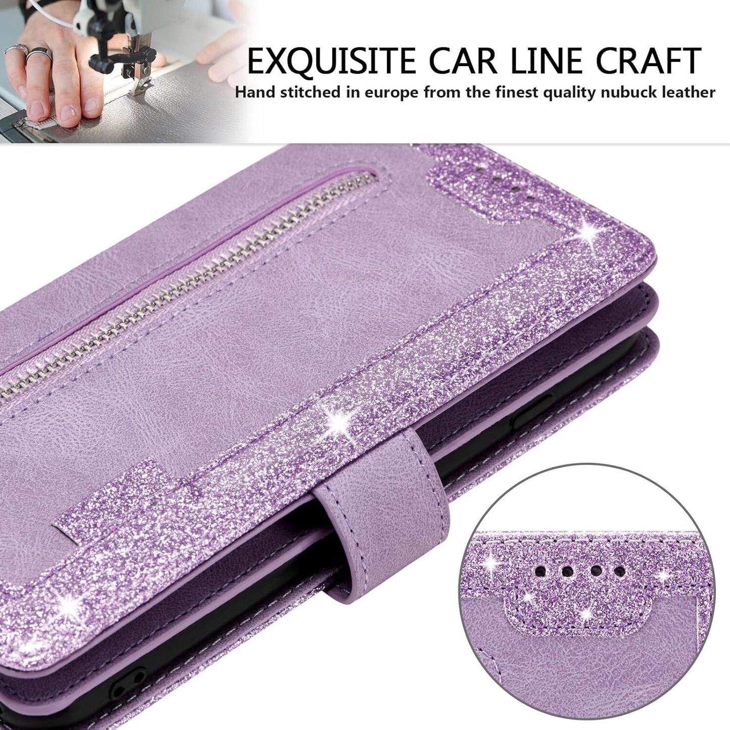 Samsung UEEBAI S21 Wallet Galaxy Ultra 5G Retro 9 Card Holder Slots