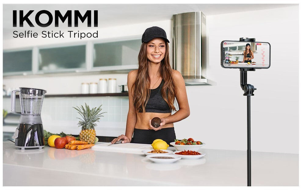 IKOMMI Gimbal Stabilizer Smartphone 1Axis Selfie Stick Tripod w Wireless