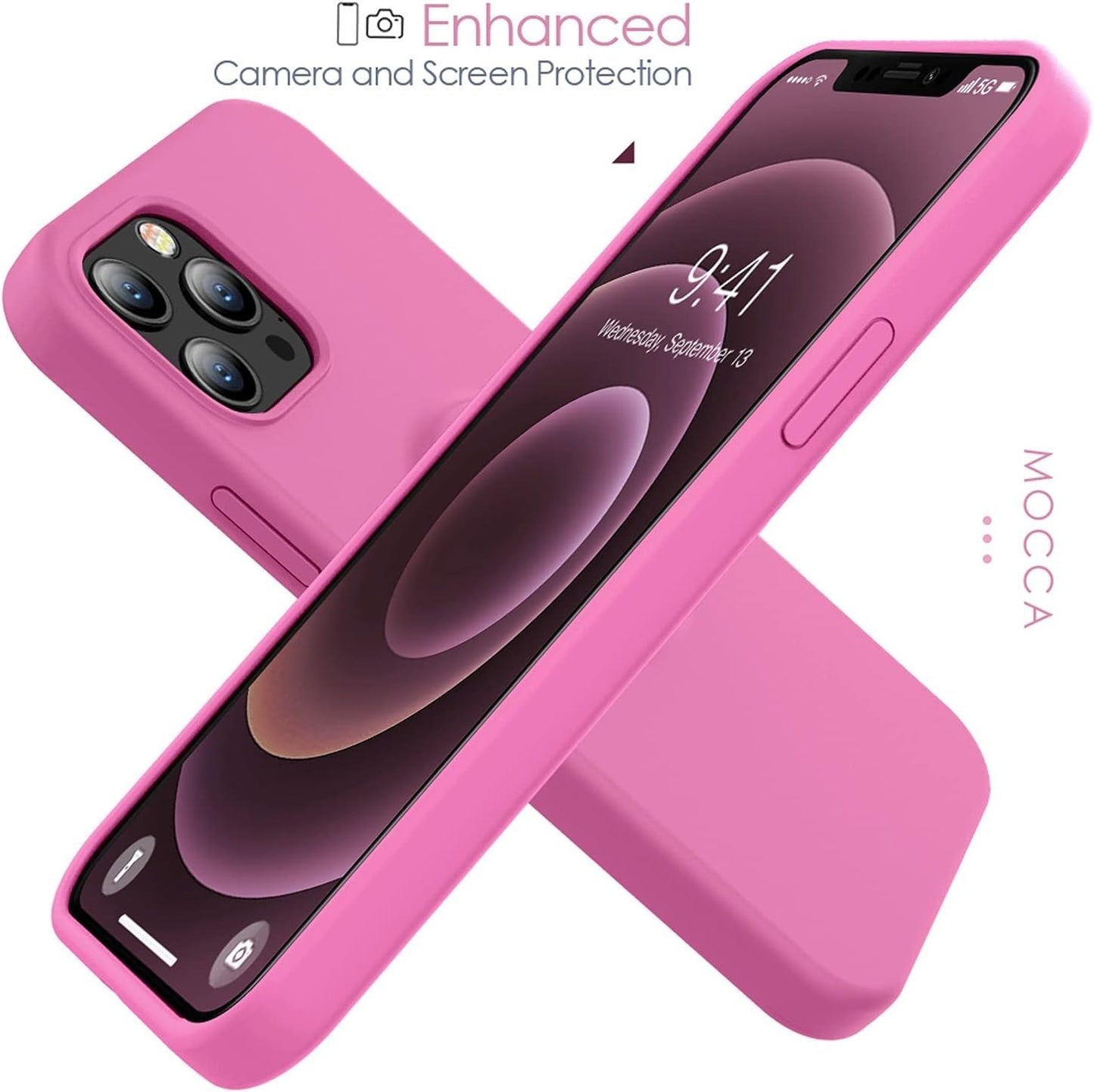 MOCCA Shockproof Case for iPhone 12/12 Pro – Ring Stand, Pitaya Pink - OEM