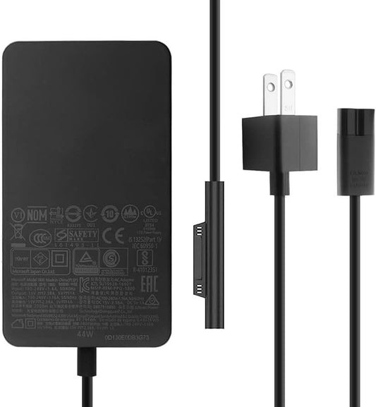 Surface Pro Charger 44W – Compatible with Pro 7/6/5/4, 15V 2.58A Adapter